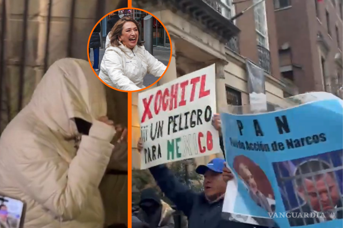 ¿De quién se esconde? Xóchitl Gálvez recurre a ‘disfraz’ para evadir protestas en Nueva York (video)