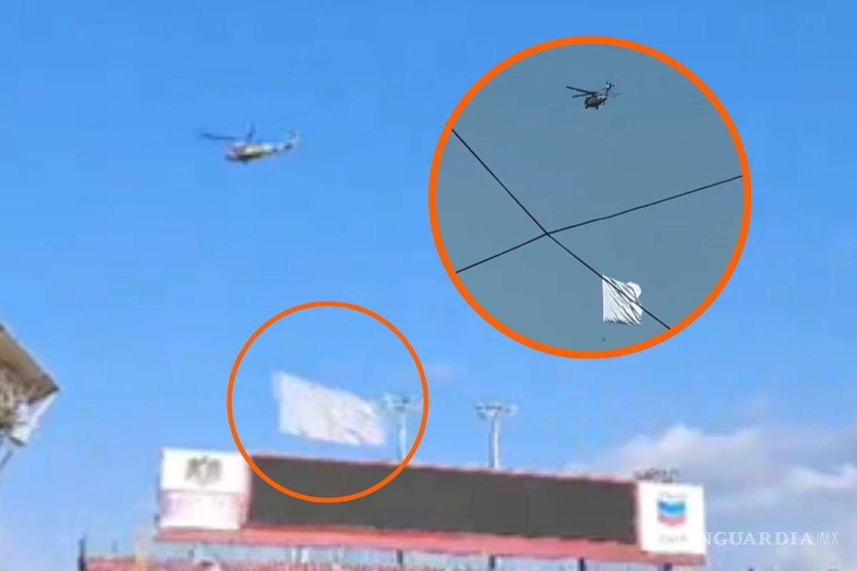 ¿Piden tregua en Sinaloa? Captan VIDEO de helicóptero de Sedena volando con bandera blanca en Culiacán