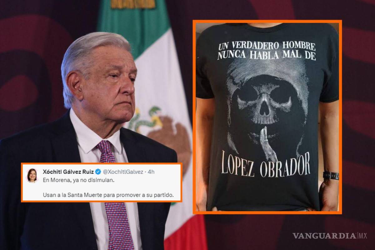 ‘Machista’: Así califican la foto amenazante de Morena con la Santa Muerte
