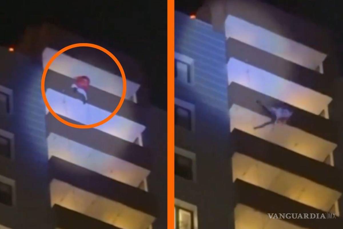 ¡Se le fueron los renos! Santa Claus cayó de un edificio en Rusia