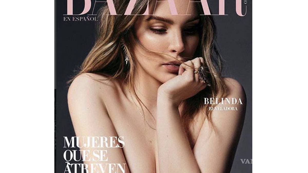 Belinda presume portada en topless y crea controversia