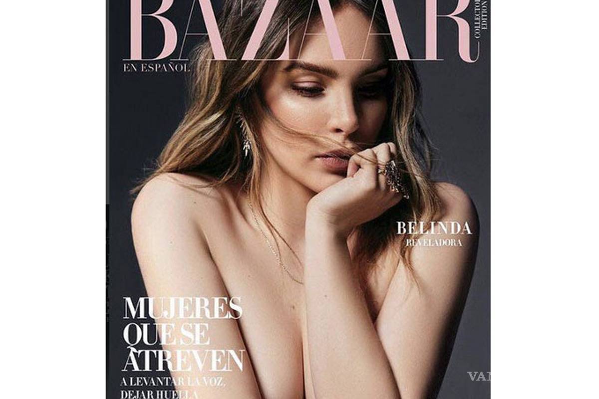 Belinda presume portada en topless y crea controversia