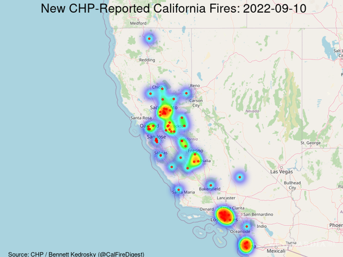 $!Los incendios actuales en California
