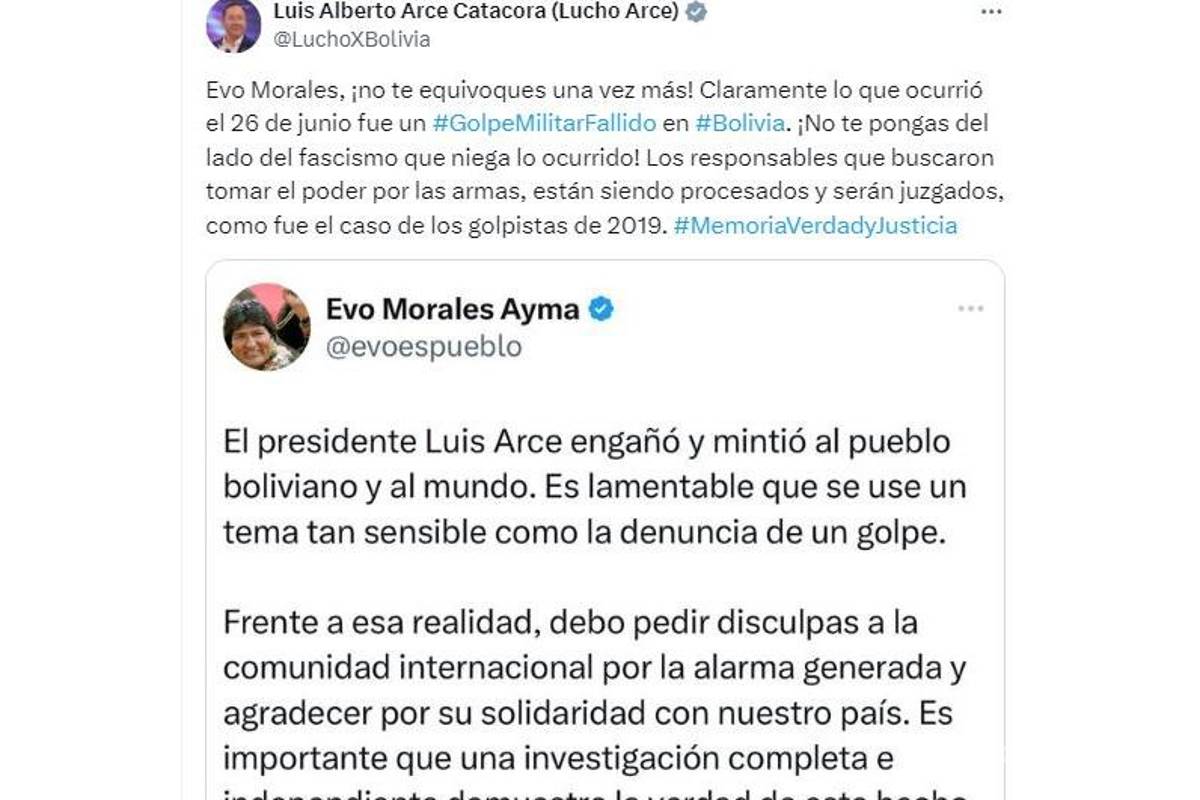 $!Evo Morales acusa a Luis Arce de fraguar un autogolpe de Estado en Bolivia