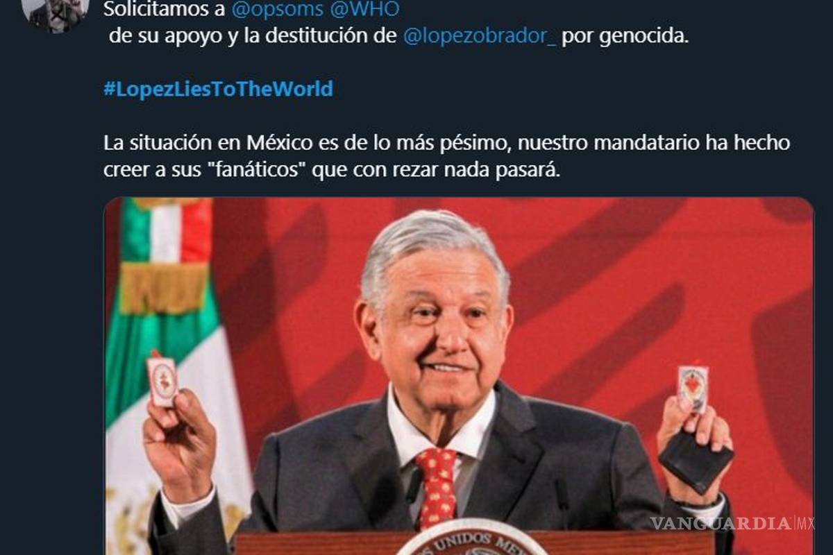 $!#LopezLiesToTheWorld: Por omisión de AMLO ante coronavirus en México, usuarios piden intervención de ONU y OMS