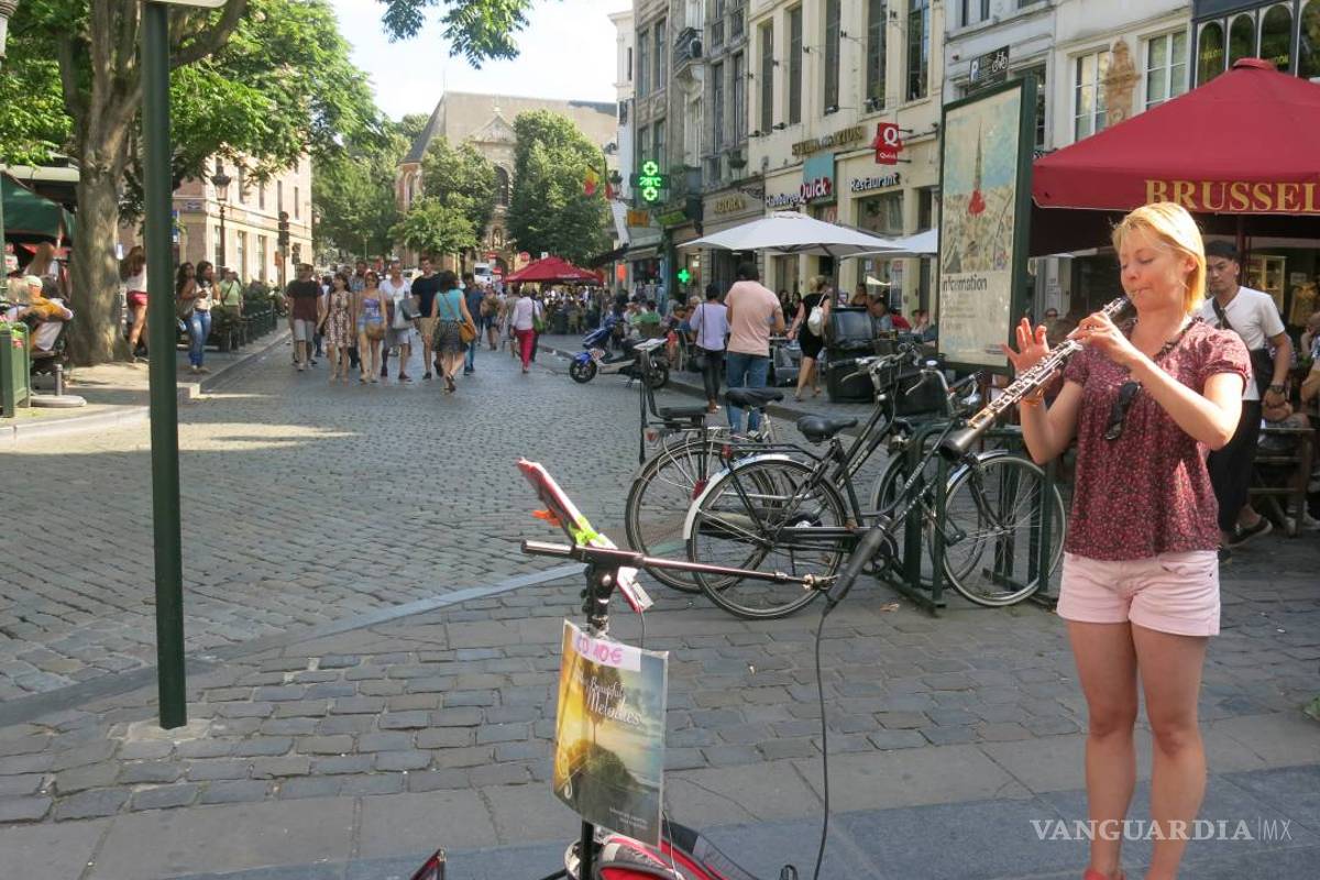 Ser músico callejero en las calles de Bruselas es complicado