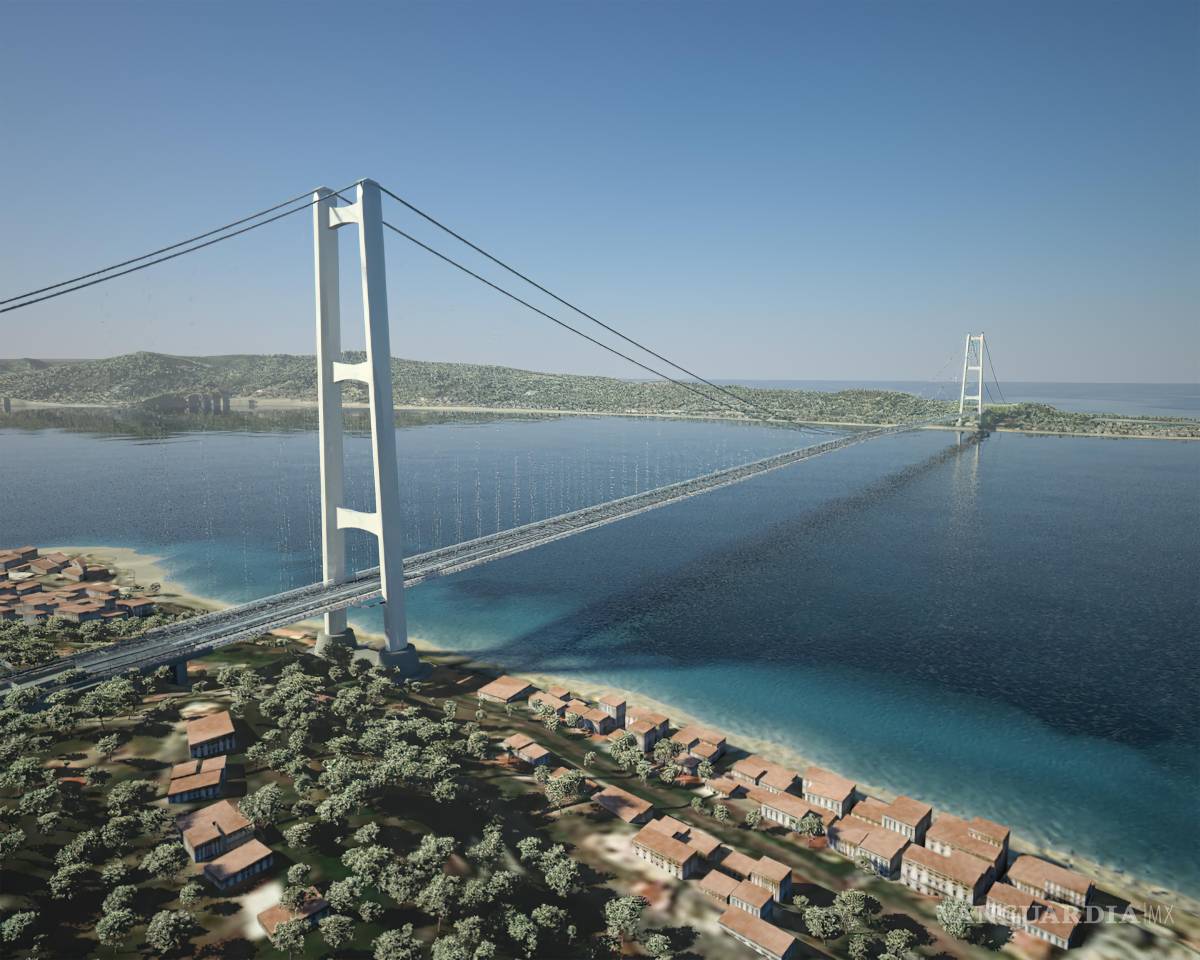 $!En el Estrecho de Messina se construirá el puente con el tramo colgante más largo del mundo, de 3.300 metros de largo.