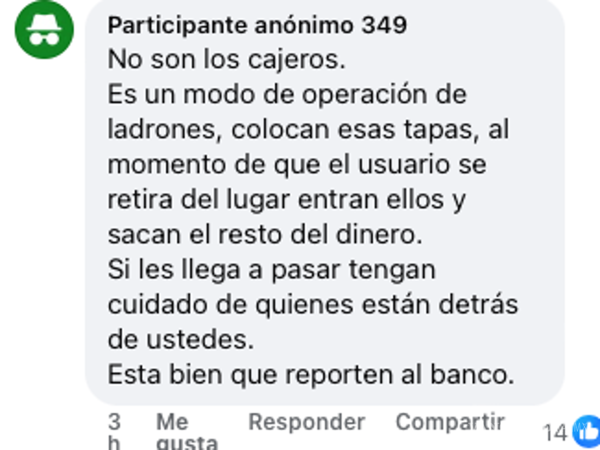 $!Los usuarios advierten sobre el peligro de los cajeros y sugieren precaución al retirar dinero.
