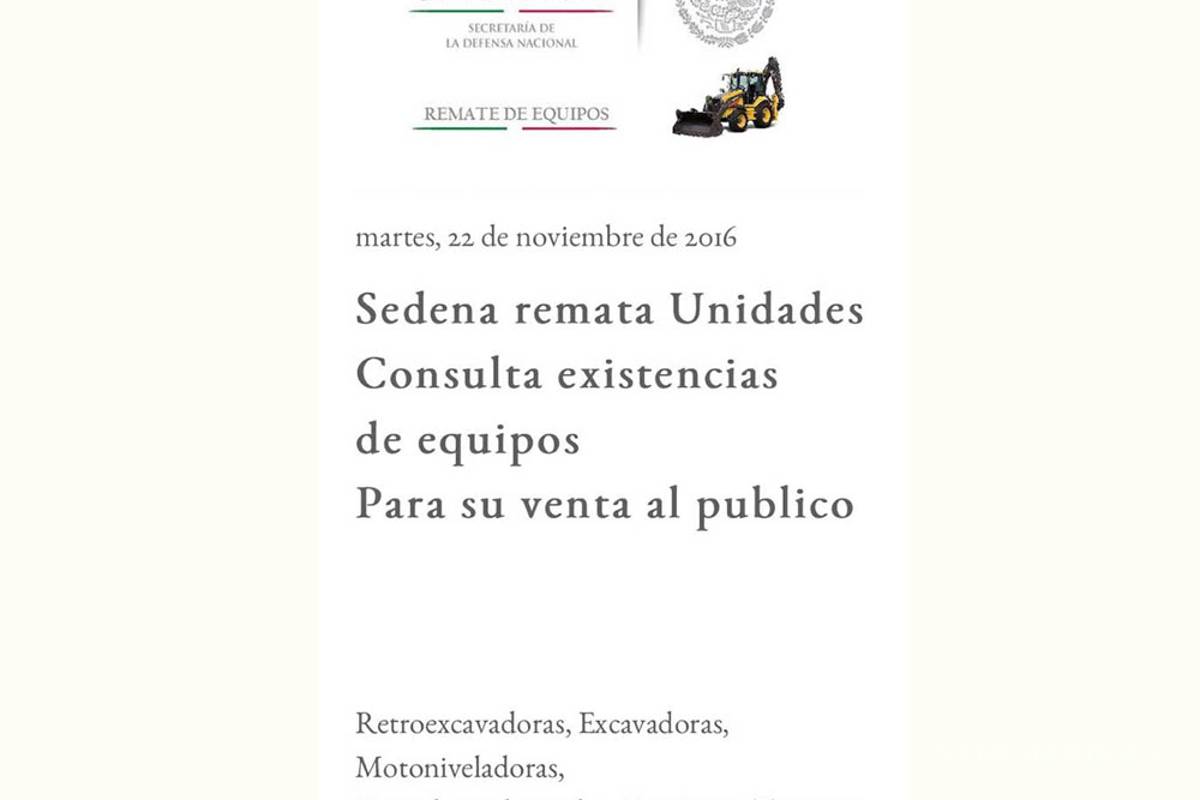 Sedena denuncia sitio de internet apócrifo