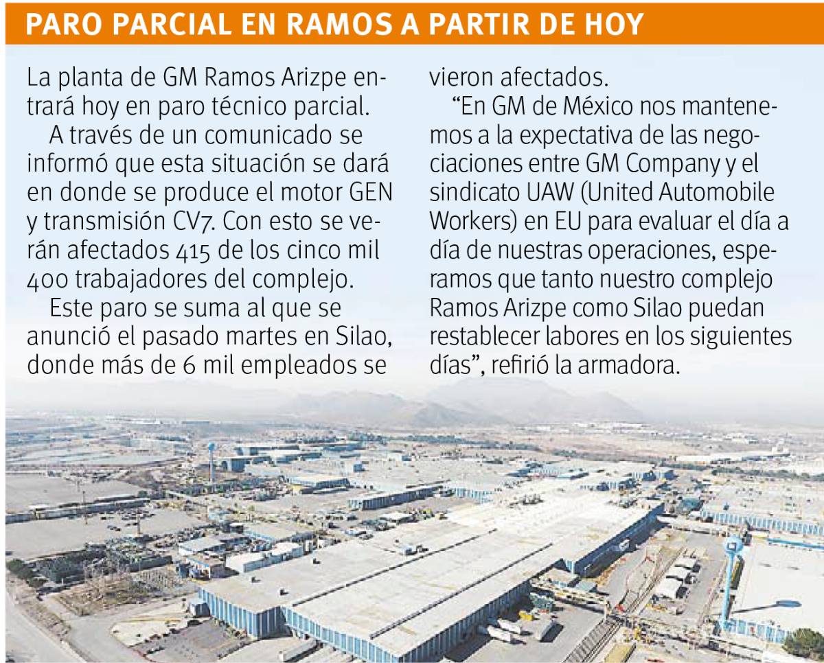 $!Producción de GM en México traba negociaciones de huelga en EU; golpea a la industria en Coahuila