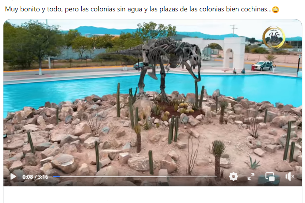 ‘Mucho Dinolandia, pero hace falta recolección de basura en calles’, denuncian en redes sociales de Ramos Arizpe