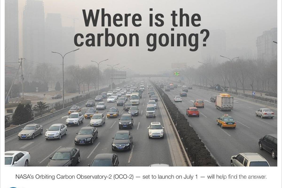 $!Cartel del lanzamiento del Observatorio Orbital de Carbono-2 (OCO-2) dedicado a estudiar el dióxido de carbono en la atmósfera. EFE/NASA-USA.gov