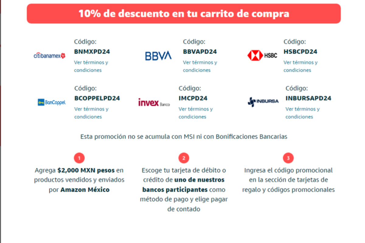 $!Amazon Prime Day 2024: Conoce todas las promociones con tarjetas de crédito y débito de BBVA, HSBC, Banorte, entre otras