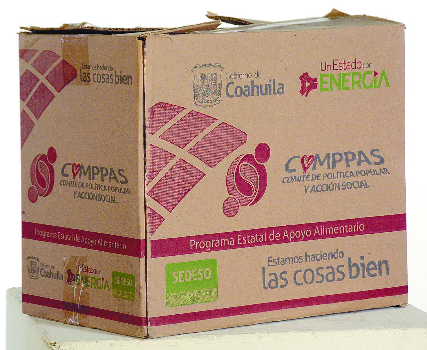 Denuncian venta de despensas en Saltillo