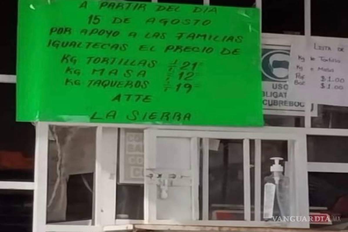 Cártel obliga a reducir precio de la tortilla en Guerrero