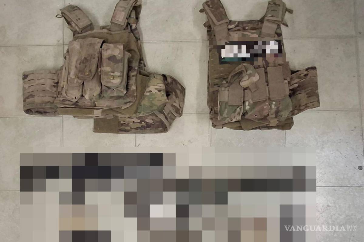 Fuerza Civil asegura en brecha de Aramberri, Nuevo León armas y equipo táctico