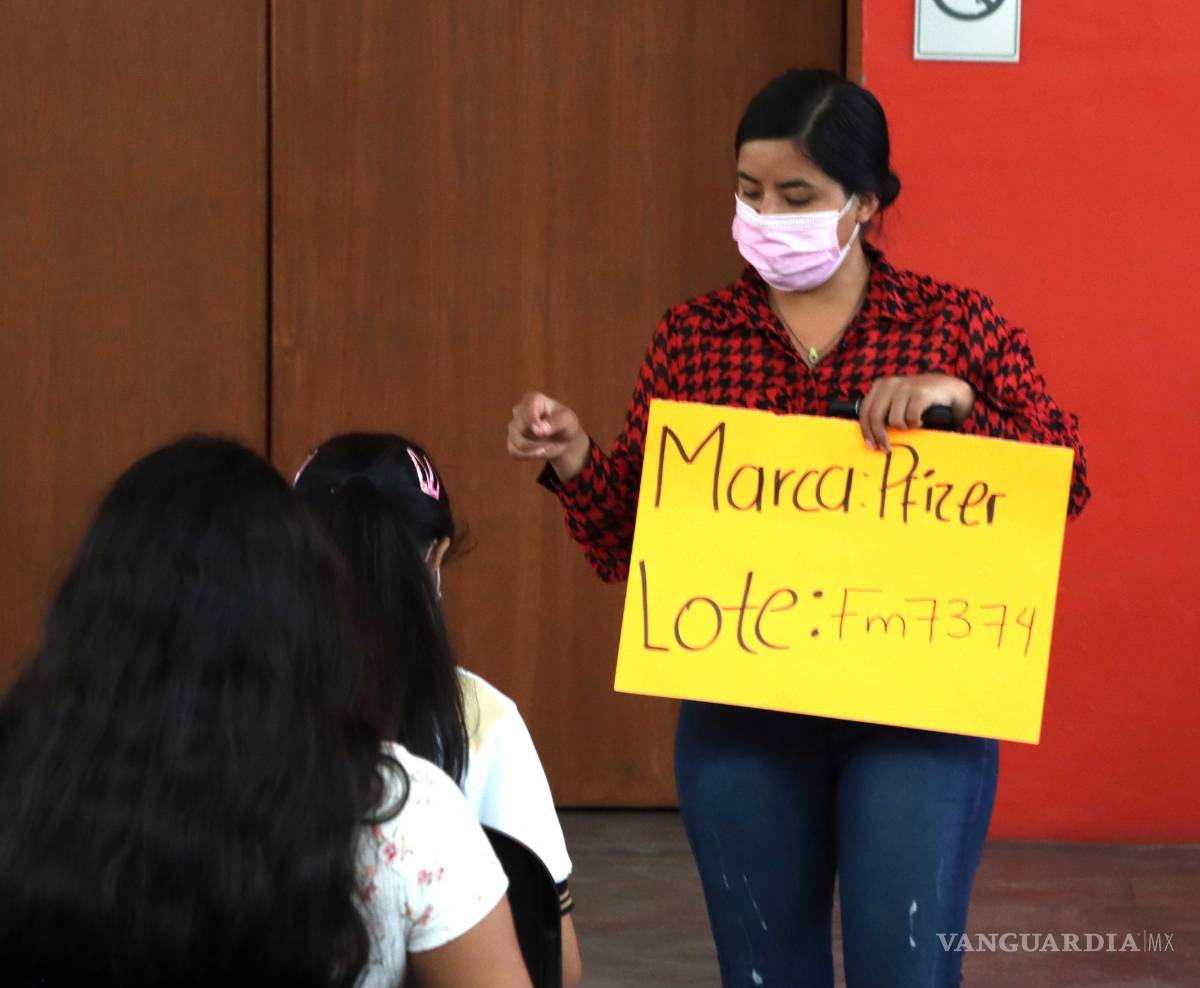$!Pfizer será el biológico aplicado a los menores de 12, 13 y 14 desde el miércoles hasta el sábado.