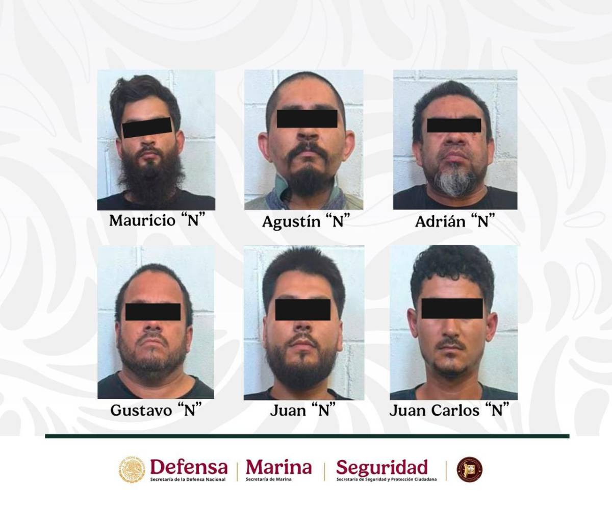 $!Rescatan a 3 personas en Puerto Peñasco; detienen a 7 y aseguran más de 40 armas largas