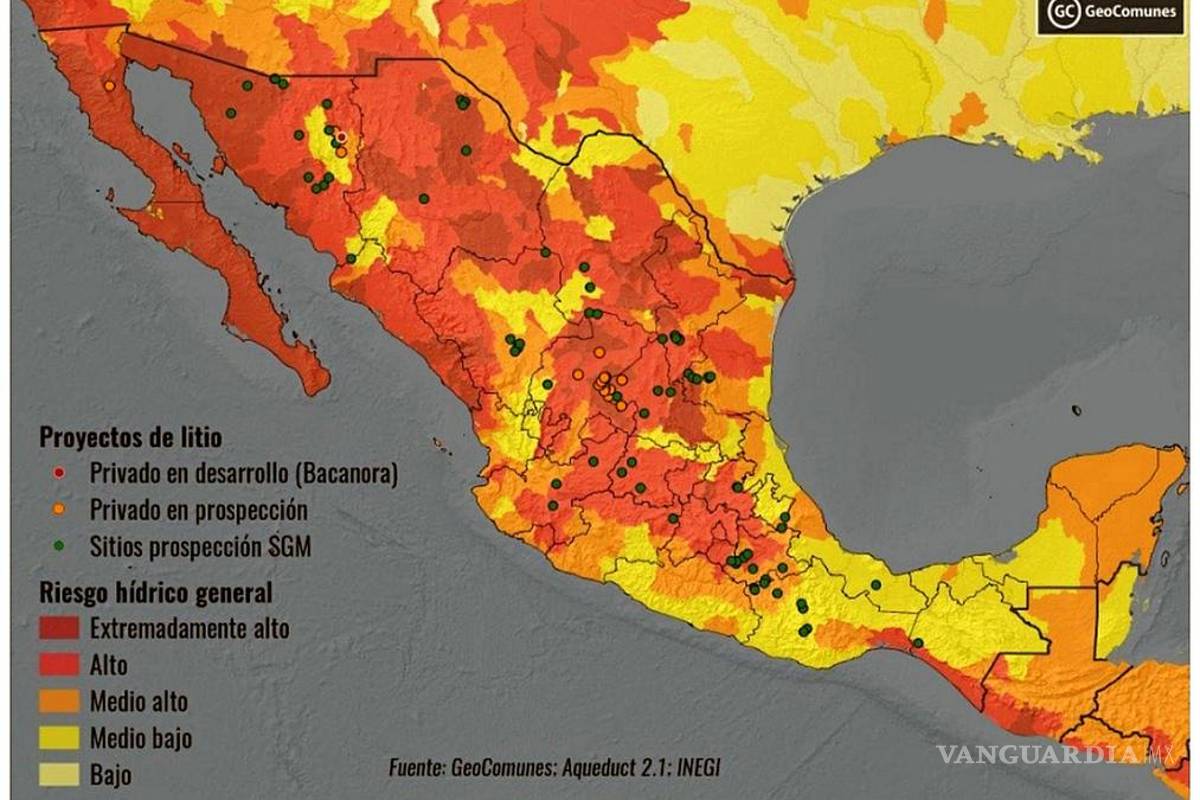 $!El Servicio Geológico Mexicano realizó trabajos en 82 localidades de 17 estados, en los que se identificaron “posibles yacimientos del mineral”, según el informe elaborado por Mining Watch Canadá y Rema