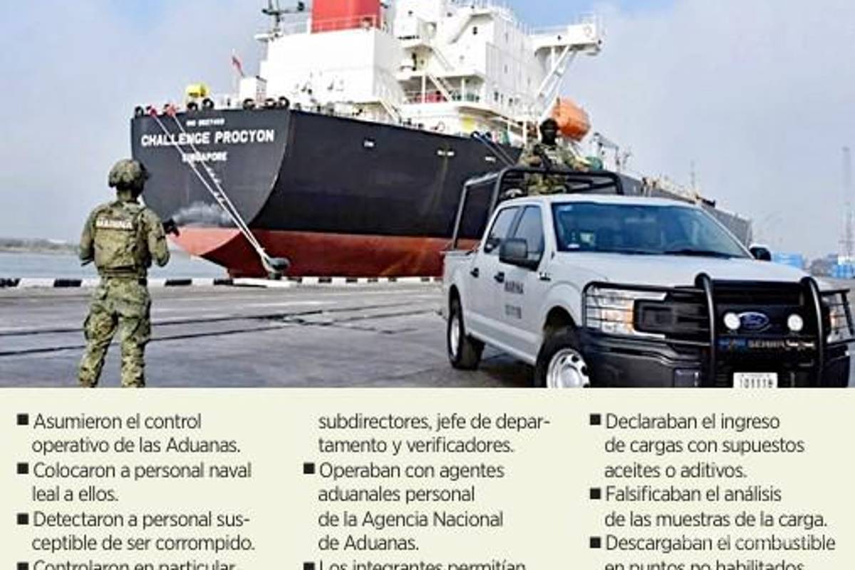 $!Así funcionaba la red de huachicol fiscal operada por marinos, funcionarios y agentes aduanales