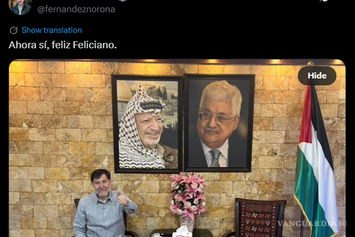 $!‘Vine a manifestar mi solidaridad’: Gerardo Noroña rompe en llanto al hablar de Palestina