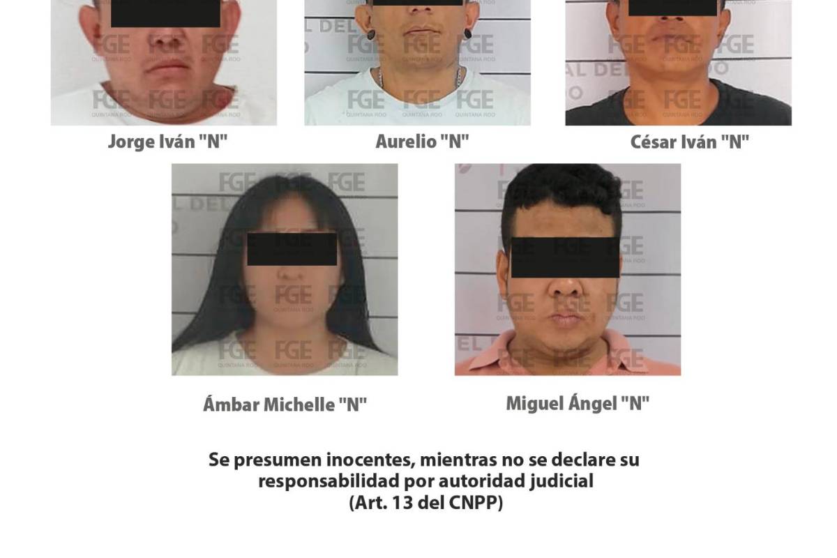 FGE de Quintana Roo detiene a 5 en investigaciones por homicidio y narcomenudeo