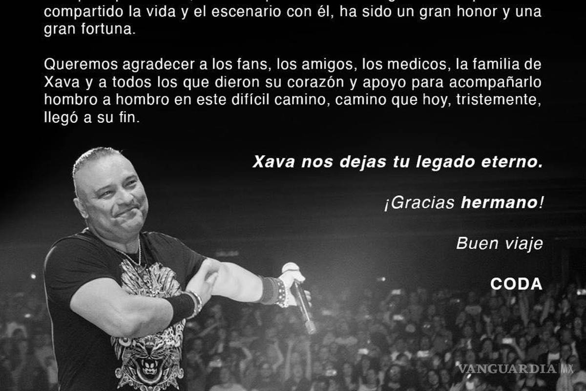 $!¡Aún te aaaaamo!... Fallece Xava Drago, vocalista de Coda, tras luchar contra el cáncer de estómago