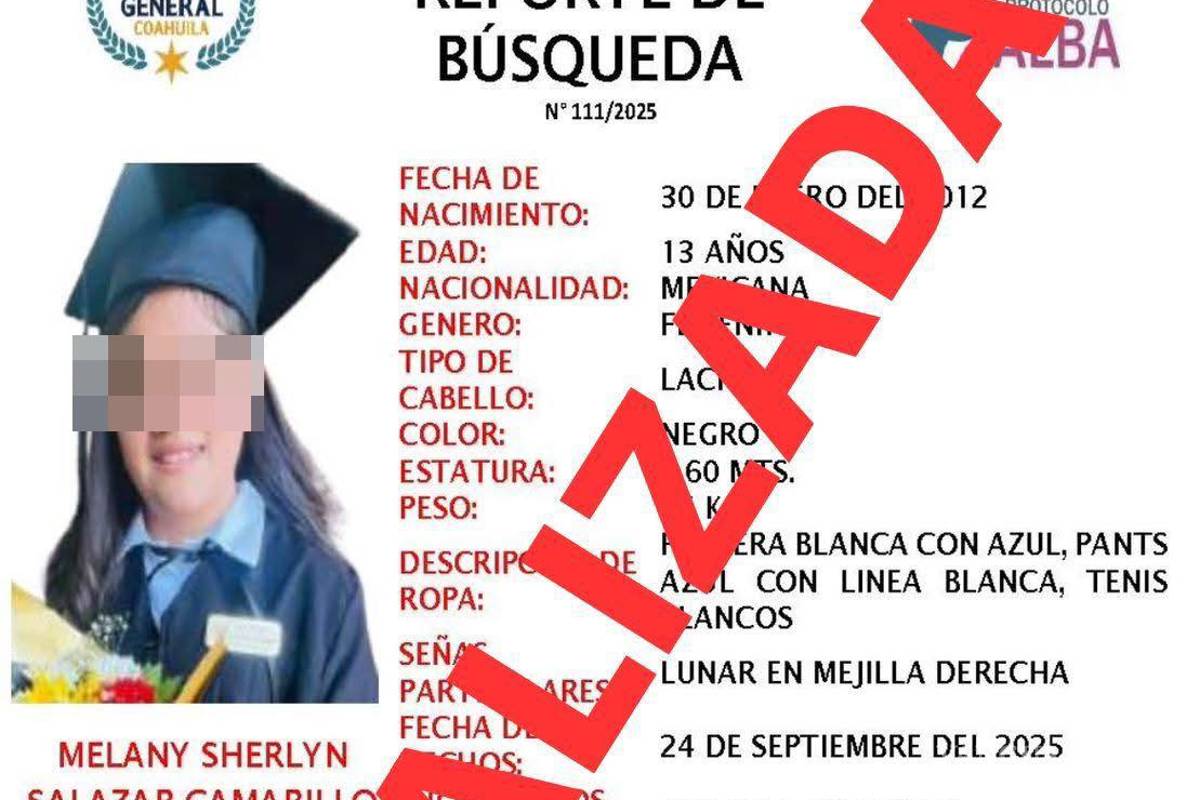 Localizan a menor que se habría escapado del Colegio María Álvarez de Saltillo