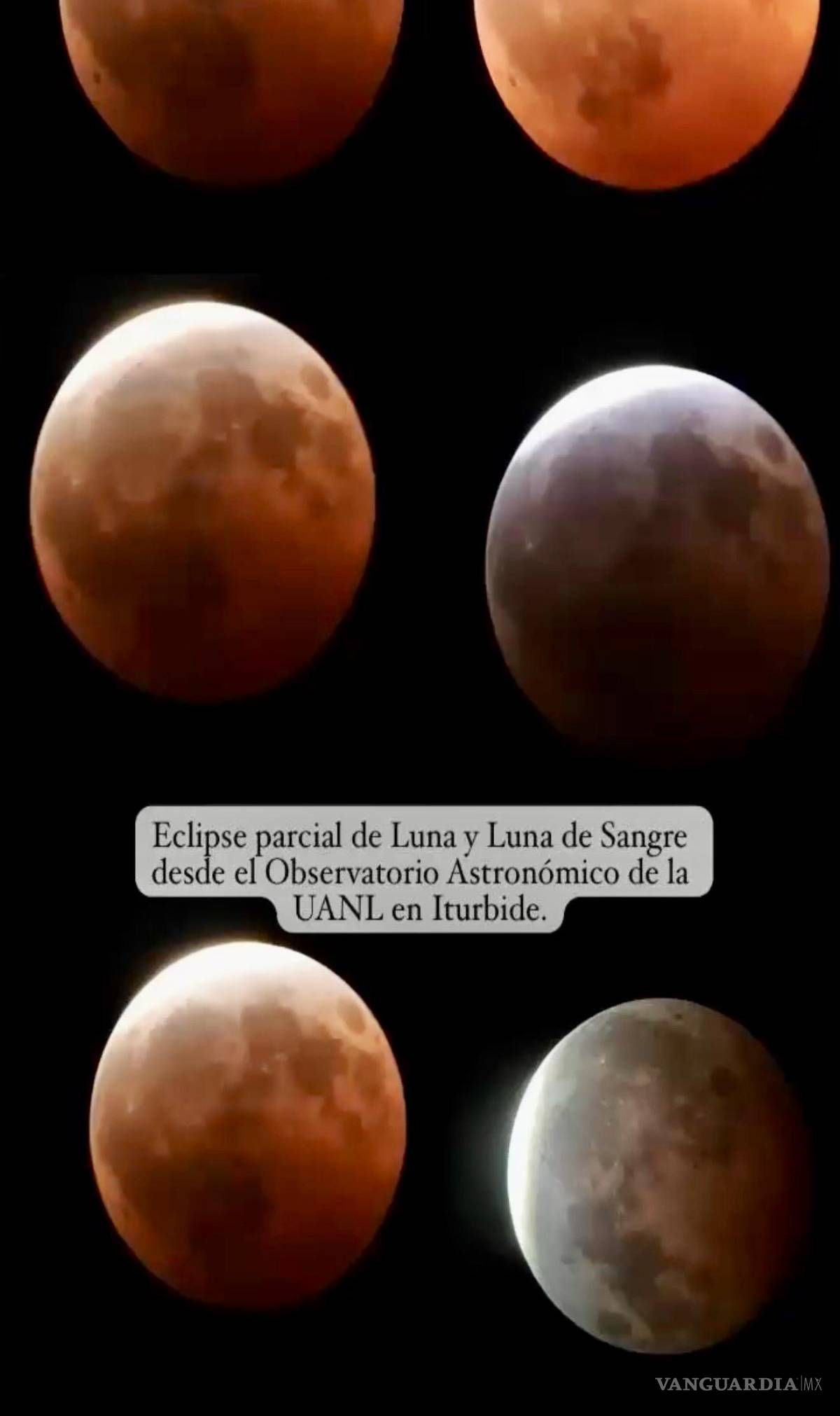 $!Fases del eciplse lunar.