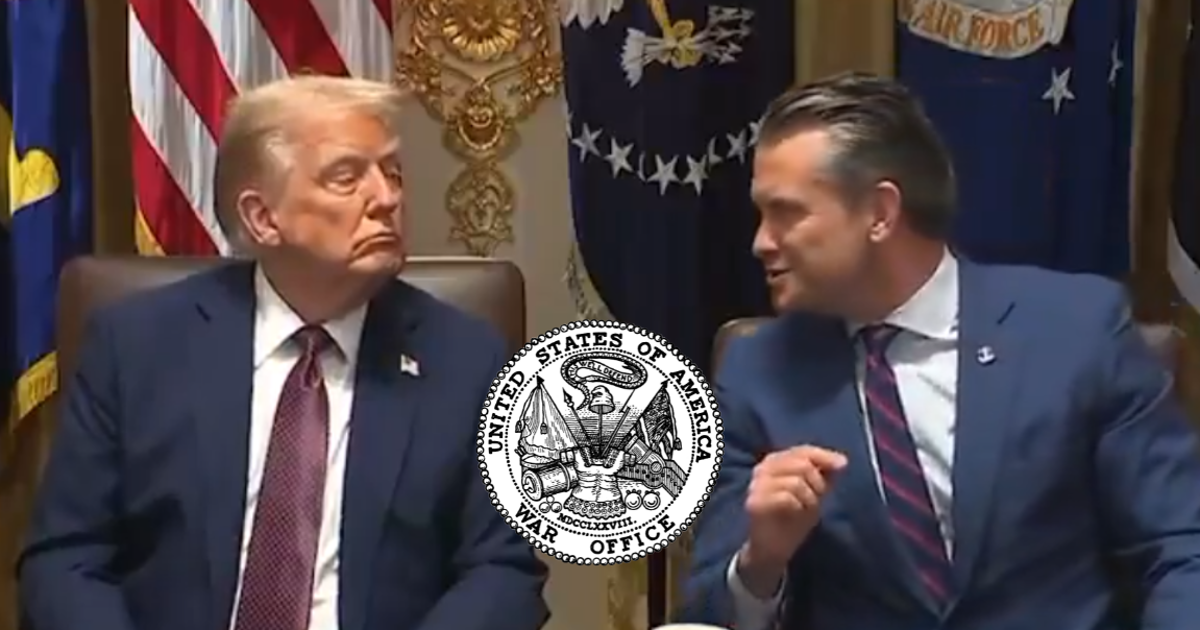 Trump modifica el ‘Departamento de Defensa’ a ‘Departamento de Guerra’