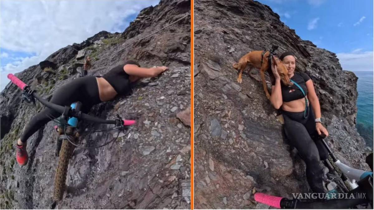 Ciclista se salva de caer a un barranco mientras grababa un video de su trayecto en bici