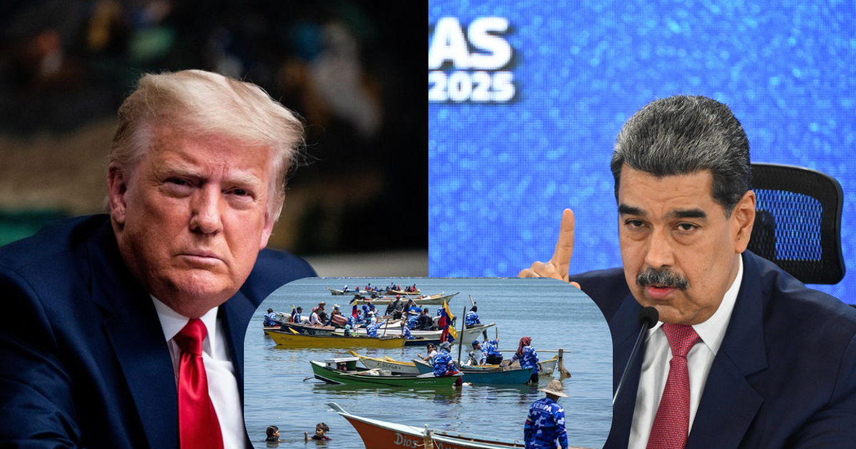 Pescadores de Venezuela protestan contra la presencia militar de Estado Unidos en el mar Caribe