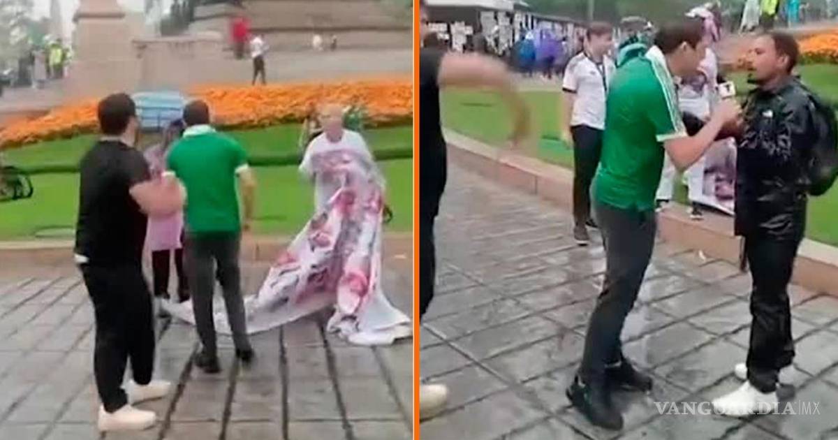 Aficionados toman lona de personas desaparecidas para cubrirse de la lluvia y agreden a madre buscadora