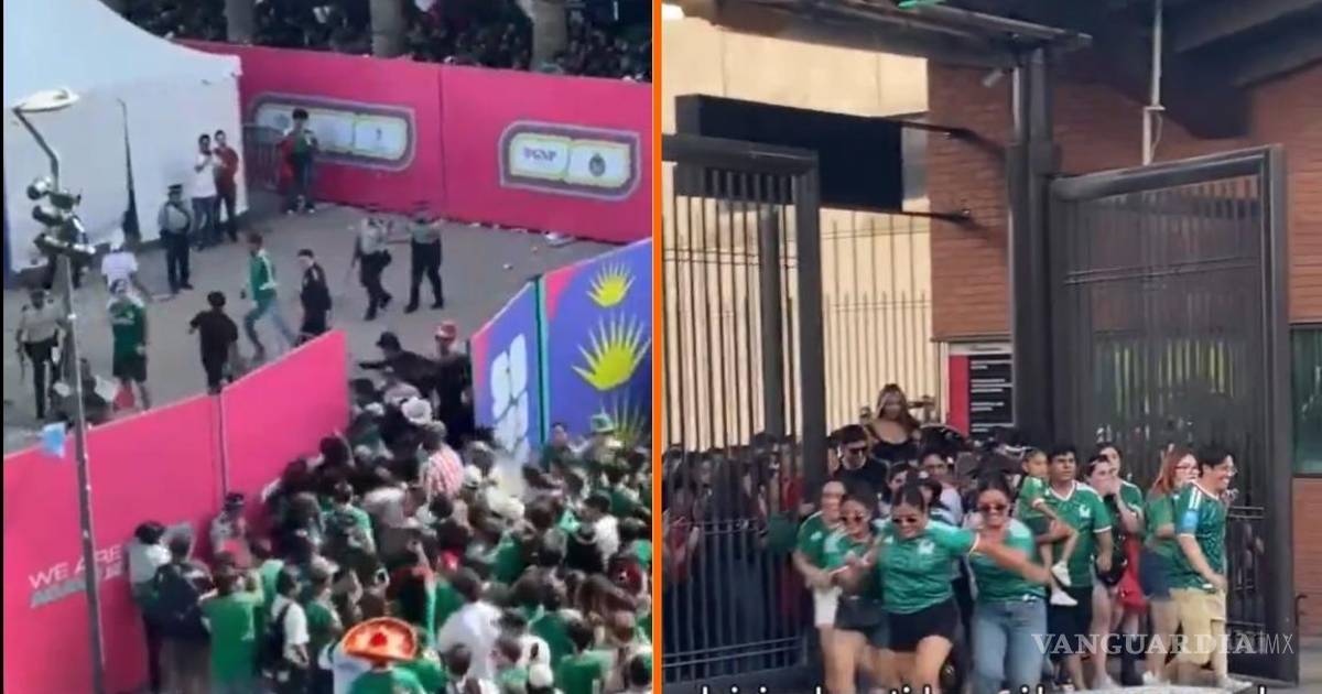 Aficionados derriban vallas del FIFA Fan Fest en Guadalajara y entran a la fuerza en Monterrey