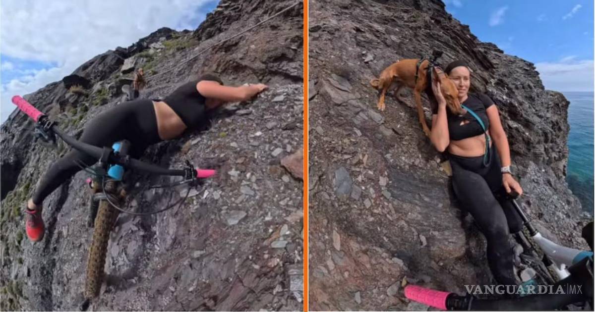Ciclista se salva de caer a un barranco mientras grababa un video de su trayecto en bici