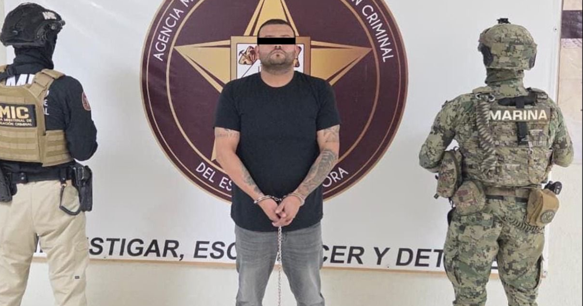 Detienen en Sonora a ‘El Tomate’, integrante del grupo delictivo ‘Los Gigios’ y objetivo prioritario