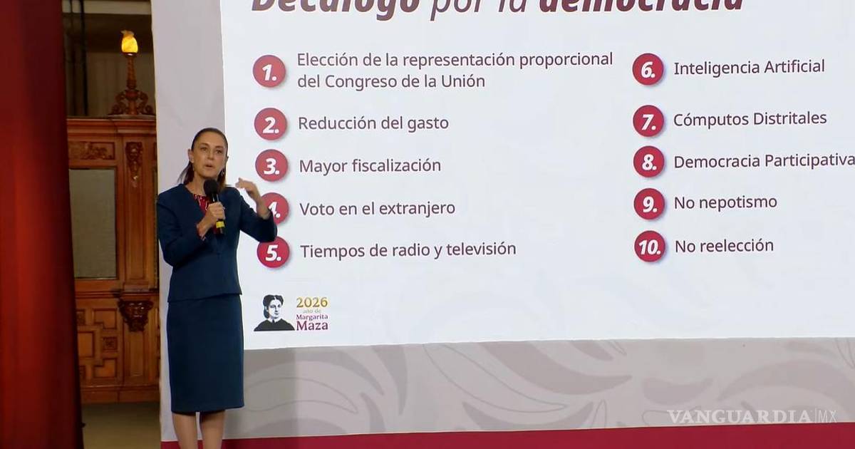 Sheinbaum ya tiene lista la Reforma Electoral... la llama Decálogo por la Democracia