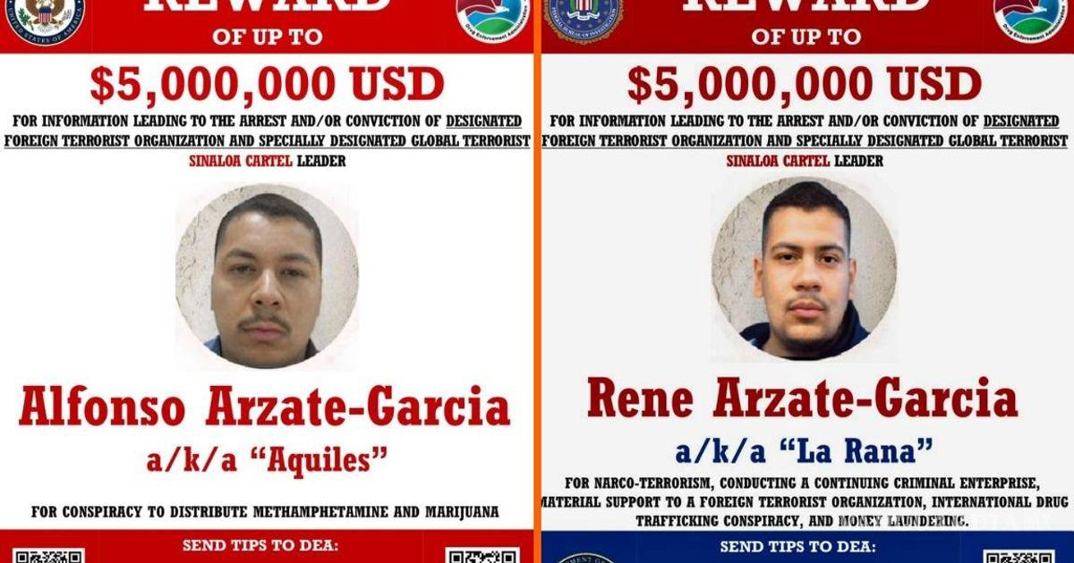 EU ofrece 10 millones de dólares por los hermanos Arzate-García, del líderes del Cártel de Sinaloa en Tijuana