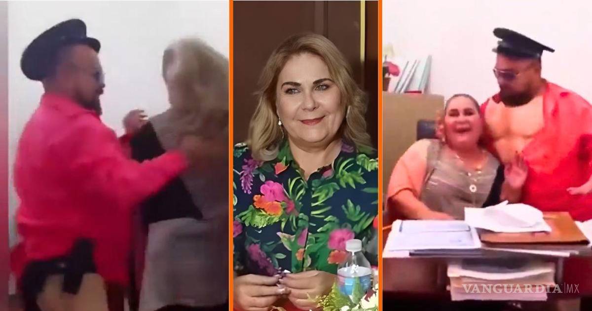 Difunden video de regidora de Rioverde celebrando con un stripper su cumpleaños en oficina municipal