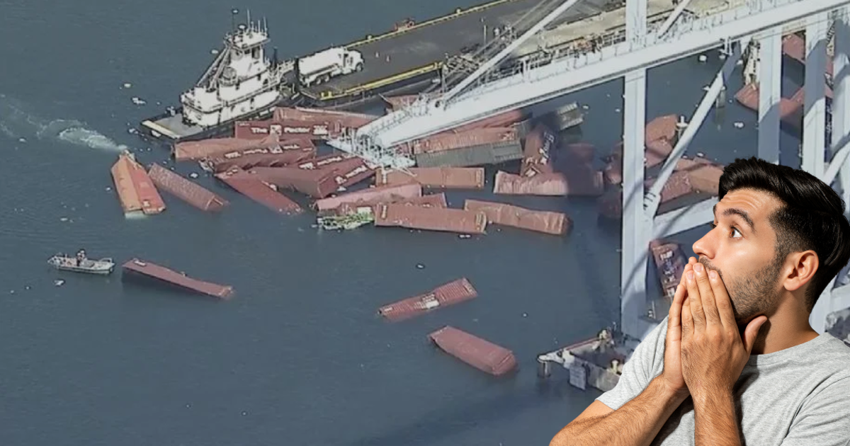 Caen al océano más 60 contenedores en el puerto de Long Beach, California