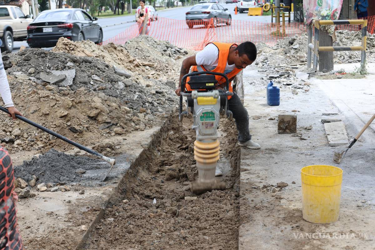 Registra avances sistema pluvial en Paseo de la Reforma, en Saltillo