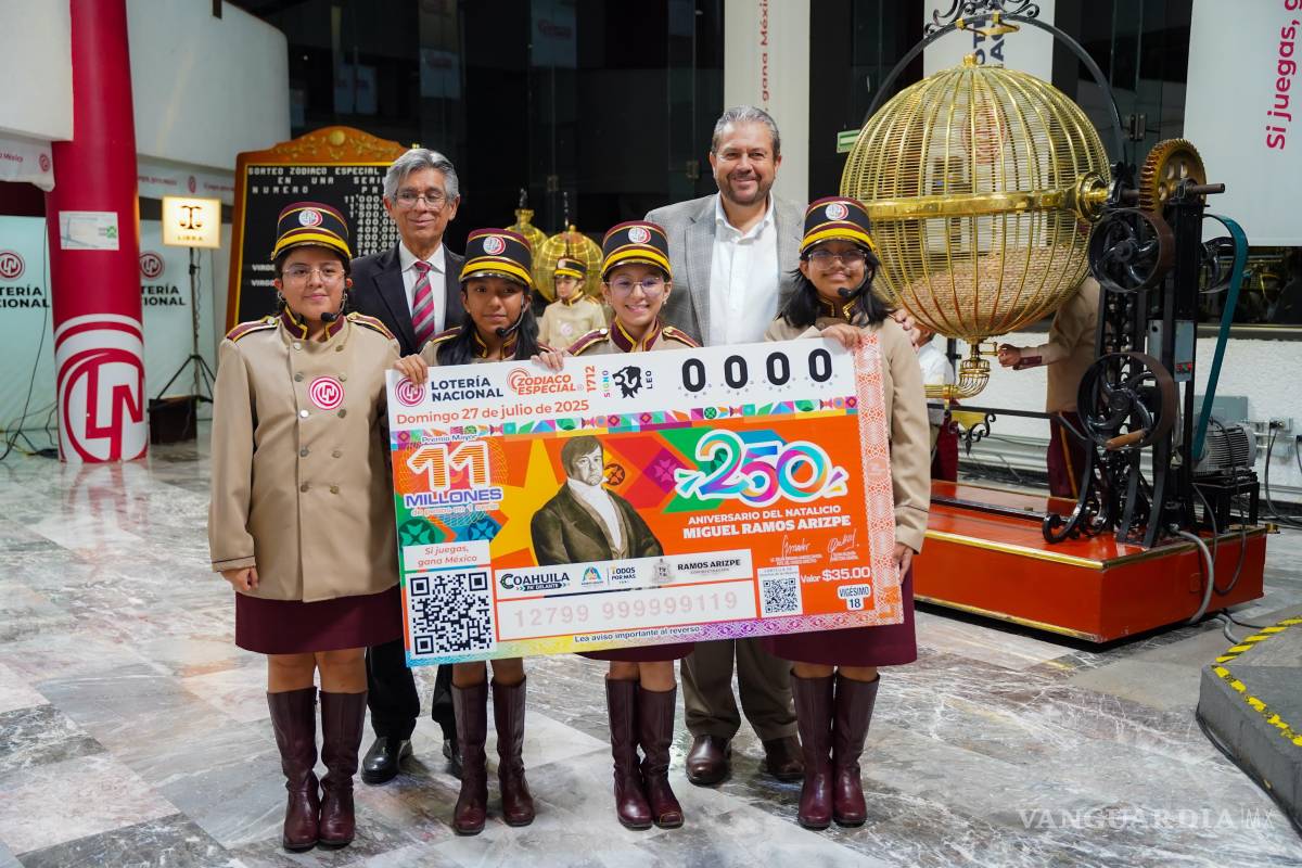 Coahuila: Se proyecta Ramos Arizpe a nivel nacional con billete de Lotería Nacional