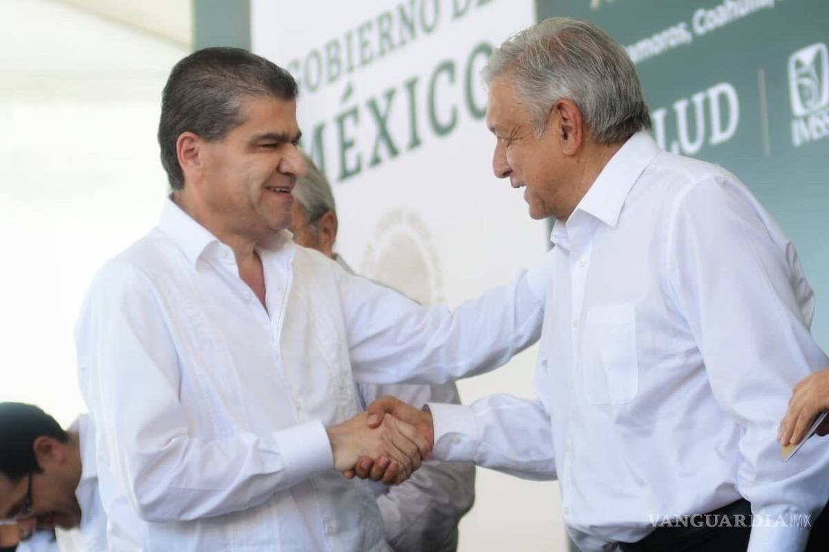 Gobernador de Coahuila da la bienvenida a AMLO en Matamoros