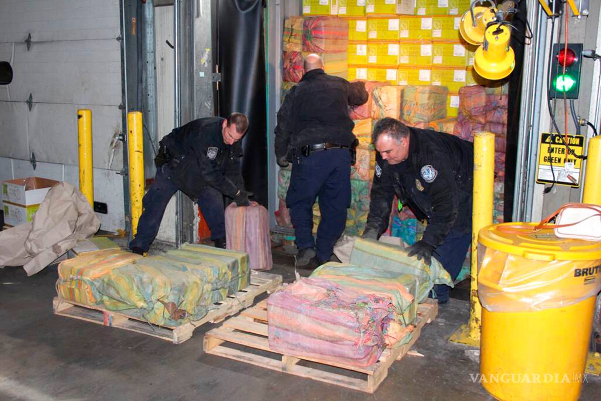 Decomisan 1.450 kilos de cocaína en puerto de Nueva York