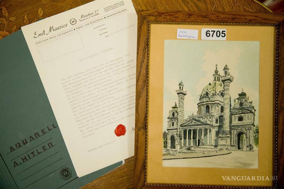 $!Subastan en Alemania 16 acuarelas atribuidas a Hitler por 40 mil euros