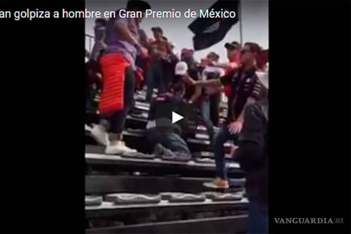 Dos hombres fueron severamente golpeados durante el Gran Premio de México (VIDEO)