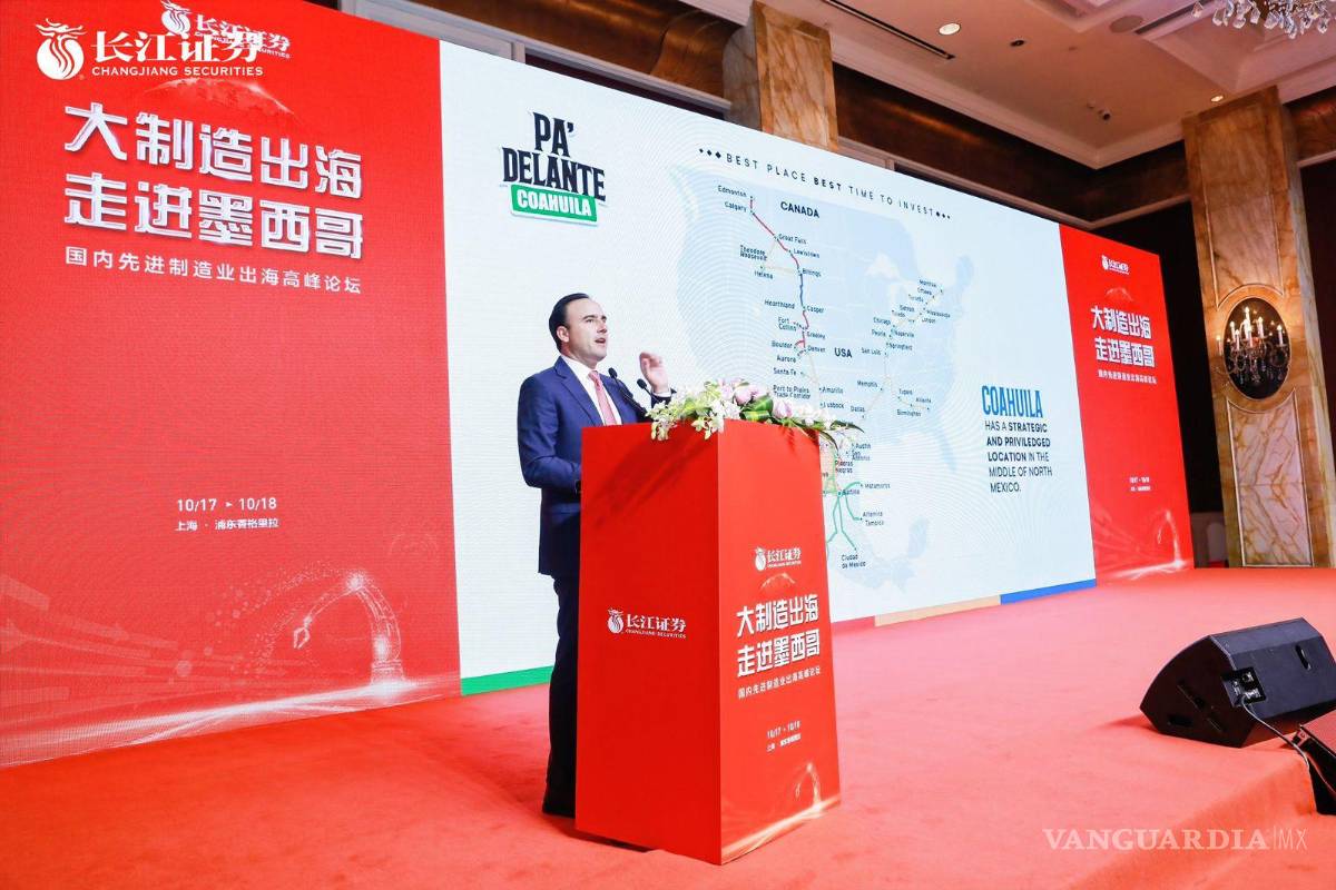 Destaca Manolo Jiménez en China ventajas de invertir en Coahuila