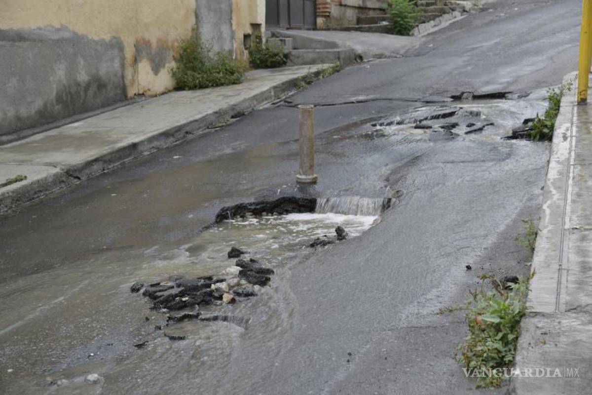 $!Una “cascada” se produce por la irregularidad del terreno.
