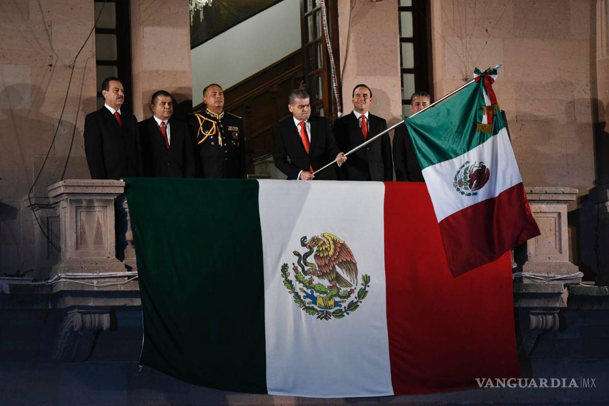Miguel Riquelme da Grito de Independencia desde Saltillo