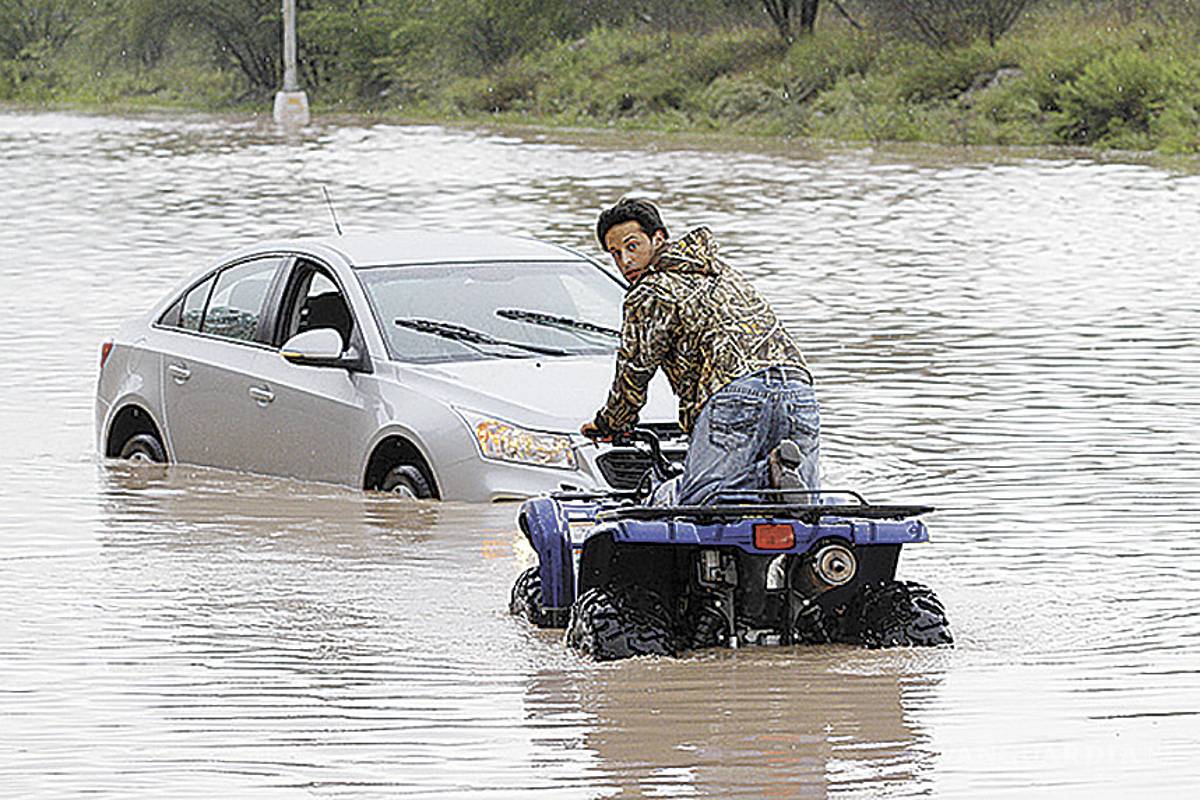 Dos días de lluvia constante en Saltillo